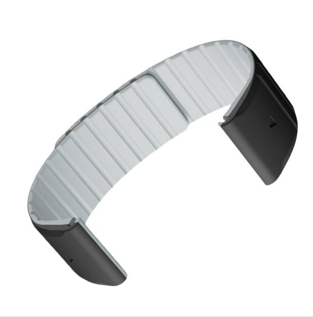 Garmin Fenix Armband, Magnetisches Silikon Uhrenarmband Kompatibel mit Fenix 8/7/6/5 Black+Grey 22 mm