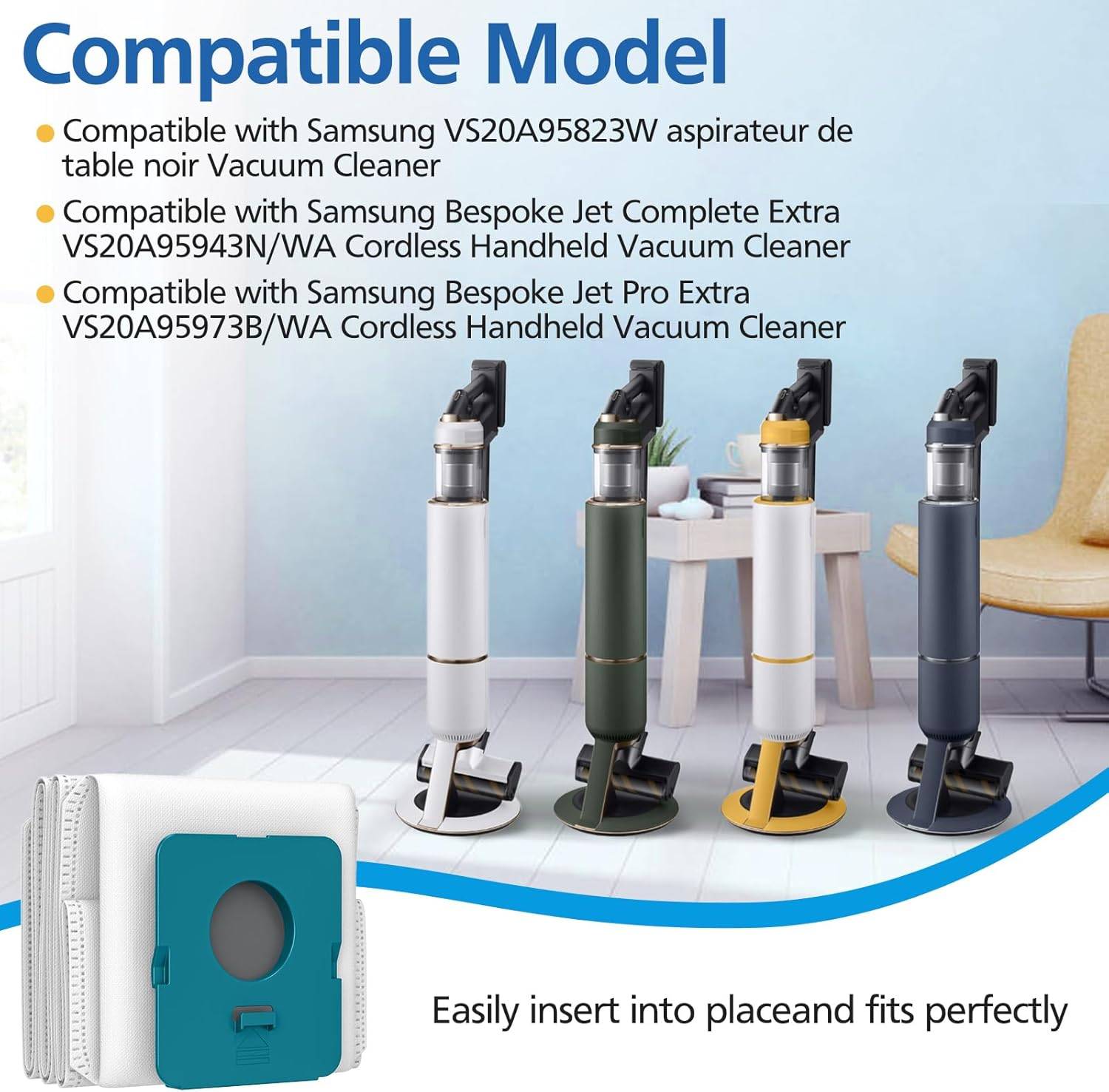 Staubbeutel für Samsung Jet Pro Extra/Complete Extra, 8er-Pack