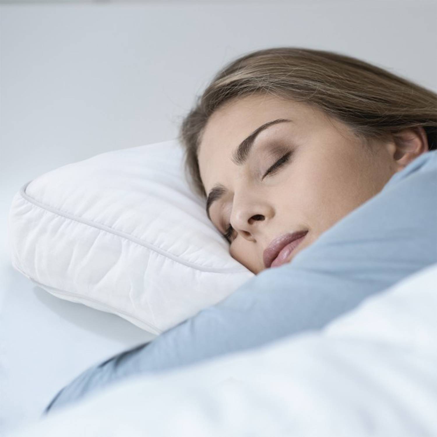 Memory Foam Kniekissen für Seitenschläfer - Weiß (34x24CM)