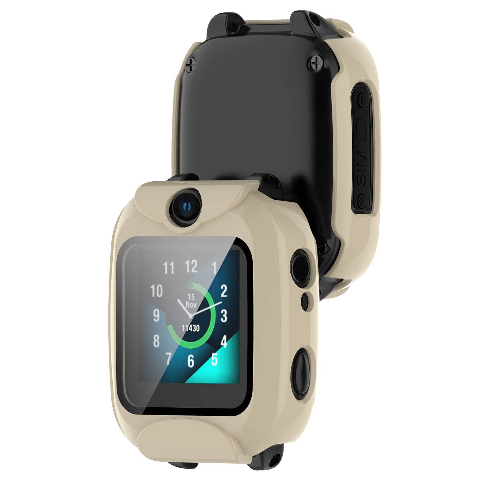 Elfenbeinweiß Schutzhülle für Xplora XGO2 Smartwatch