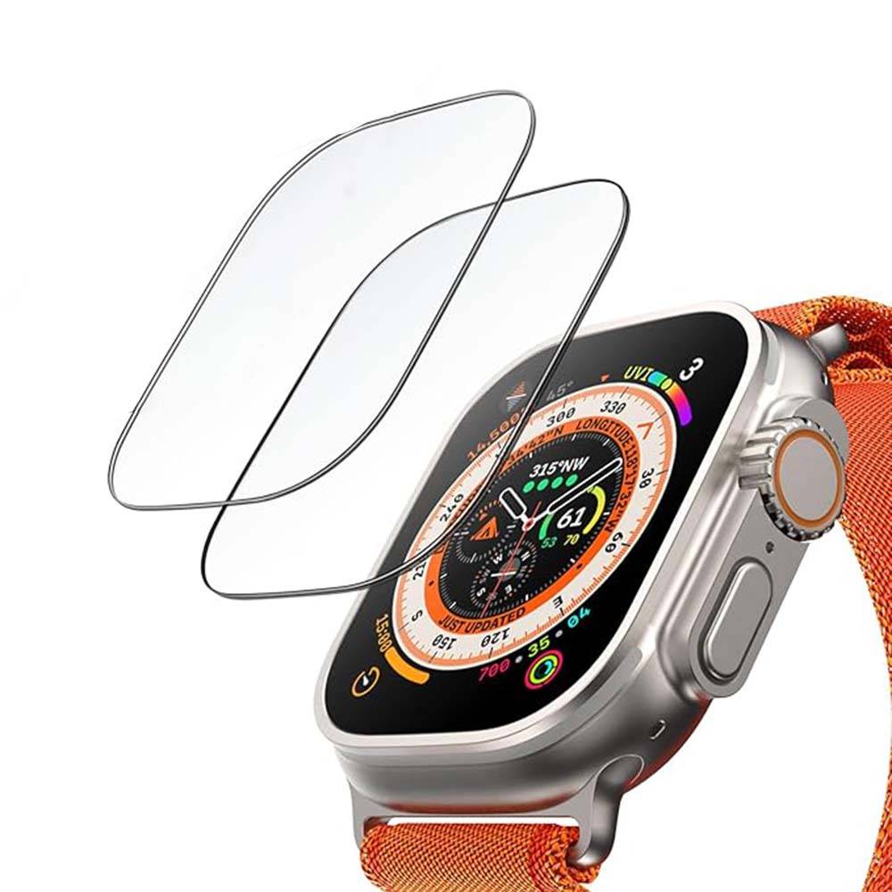 2er-Pack Displayschutzfolie für Apple Watch Ultra 49mm, Gehärtetes Glas