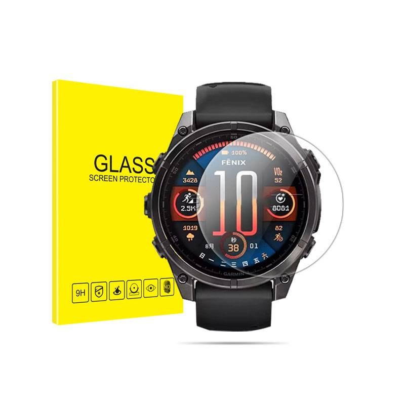 Garmin Fenix High Aluminium-Displayschutz aus gehärtetem Glas (2er-Pack) Garmin Fenix E 47mm