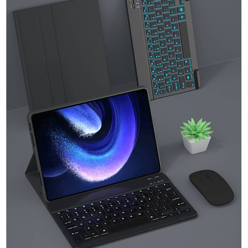 Tablet-Tastaturhülle für Xiaomi Pad 6S Pro 12.4 - Schwarz
