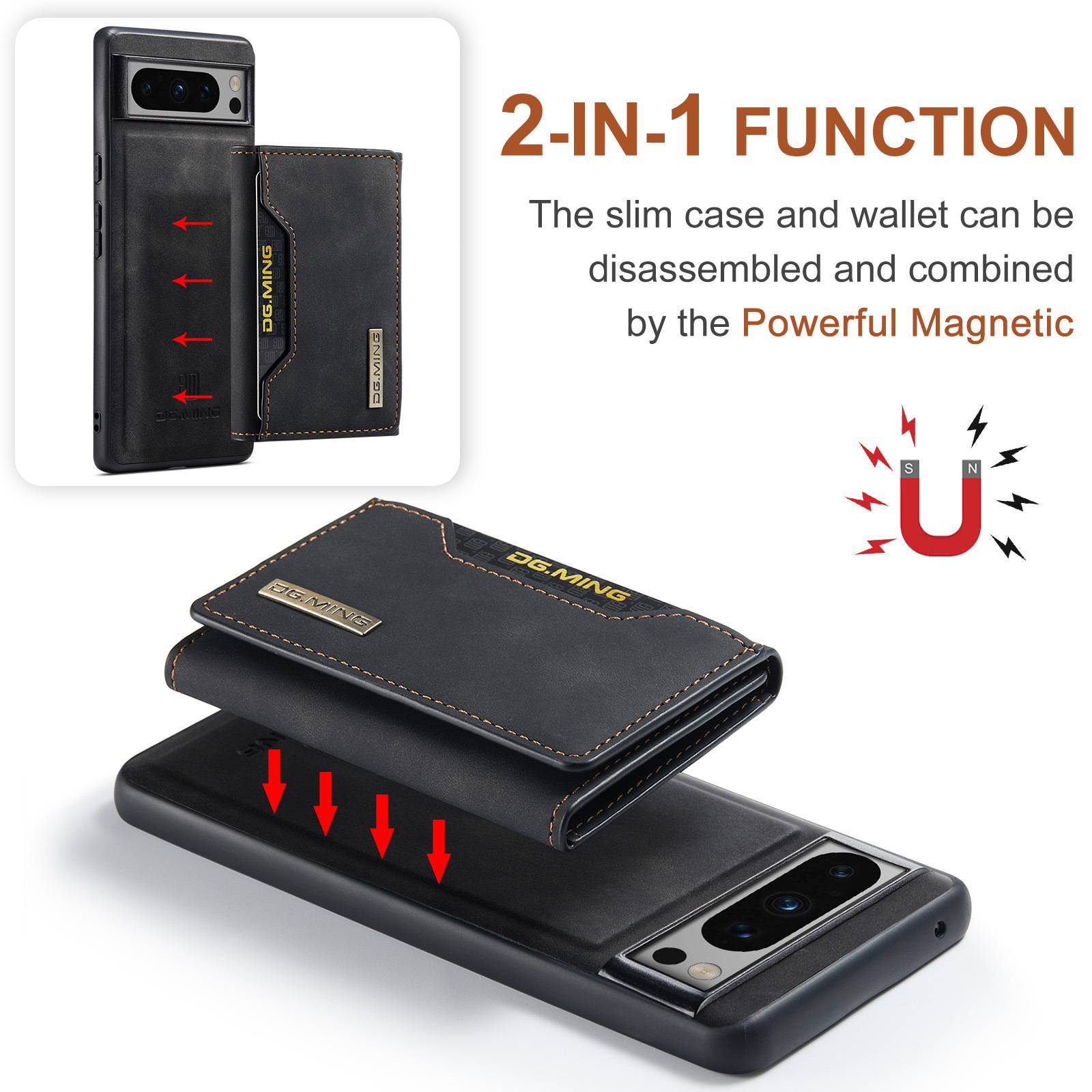 M2 Magnetische Brieftaschenhülle für Google Pixel