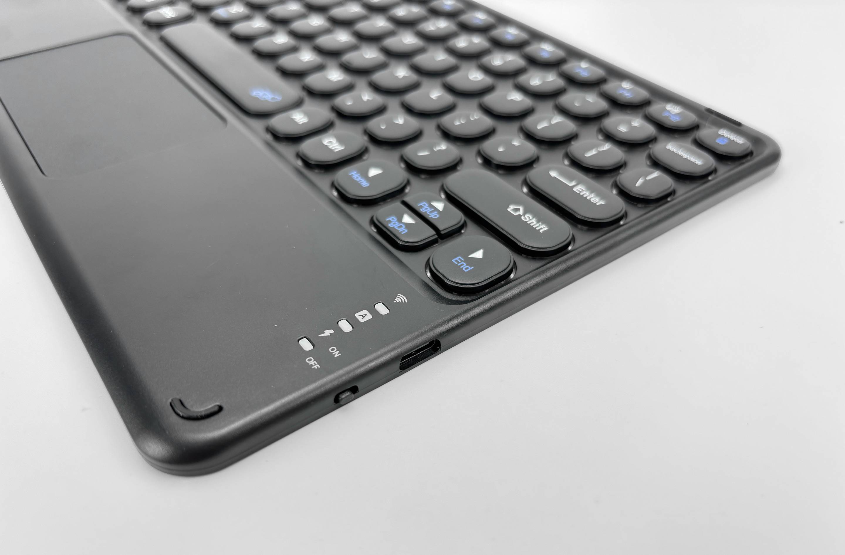 Tablet-Tastaturhülle für Xiaomi Pad 7/7Pro - Abnehmbare kabellose Bluetooth-Tastatur, Touchpad, Schwarz