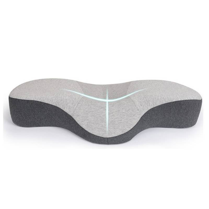 Froschkissen mit grauem Bezug - Ergonomisches Nackenkissen