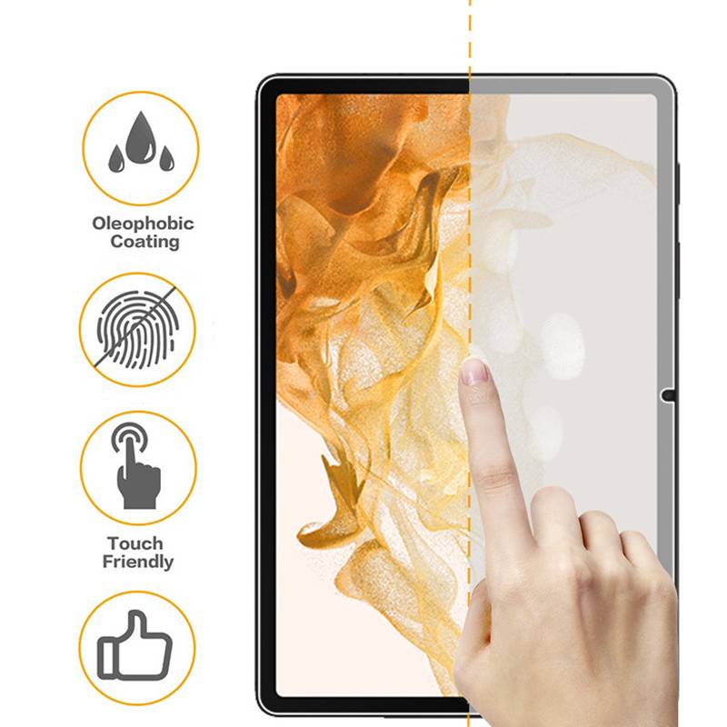 Displayschutzfolie aus gehärtetem Glas kompatibel mit Samsung Tab S7 FE 12.4 Zoll – Klar, Kratzfest Samsung Tab S7 FE 12,4 Zoll (T730)
