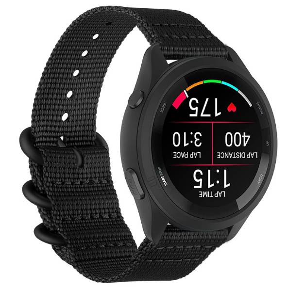 Nylon-Uhrenarmband für Garmin Forerunner 965/955/945/935/255/265 Black 20 mm