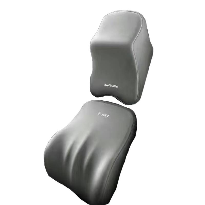 Auto-Nackenkissen und Lordosenstütze-Set Grey