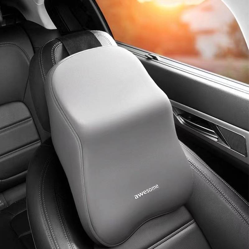 Auto-Nackenkissen und Lordosenstütze-Set Grey