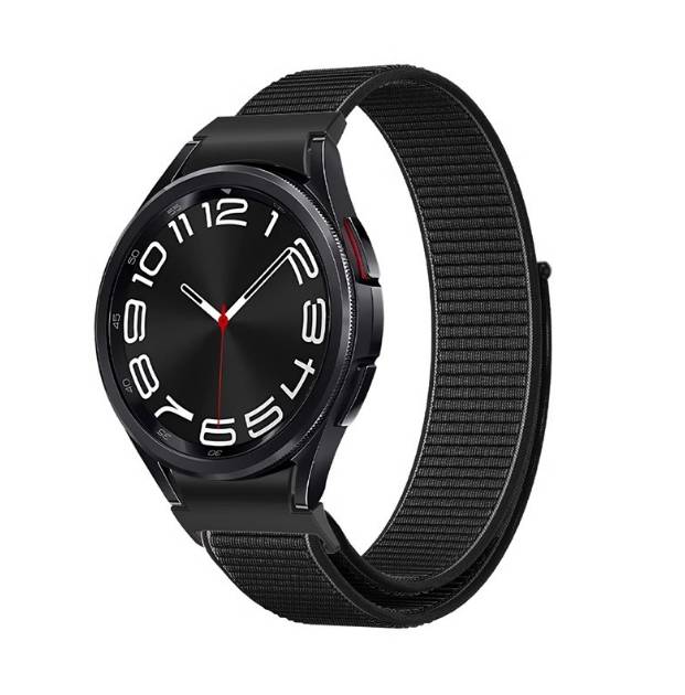 Sportarmband Nylon kompatibel mit Samsung Galaxy Watch 4/5/6 Black