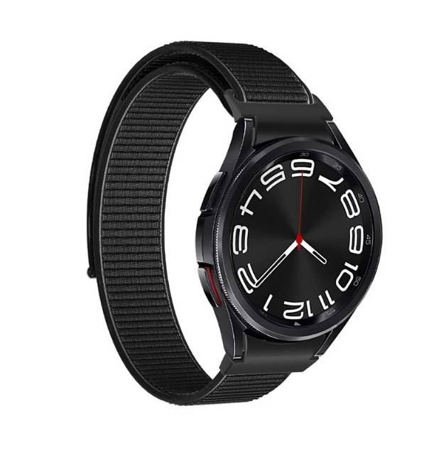 Sportarmband Nylon kompatibel mit Samsung Galaxy Watch 4/5/6 Black