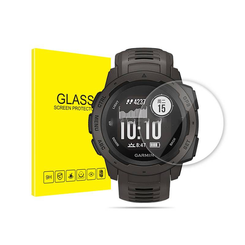 Garmin Instinct 2 Displayschutzfolie (2er-Pack), Gehärtetes Glas [EZ Fit]