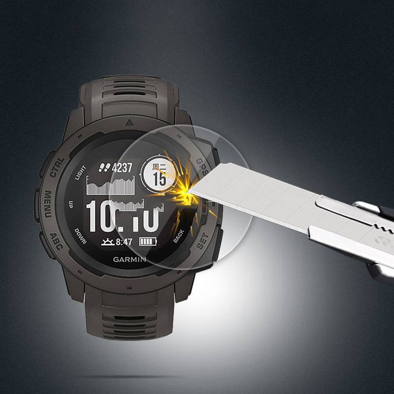 Garmin Instinct 2 Displayschutzfolie (2er-Pack), Gehärtetes Glas [EZ Fit]