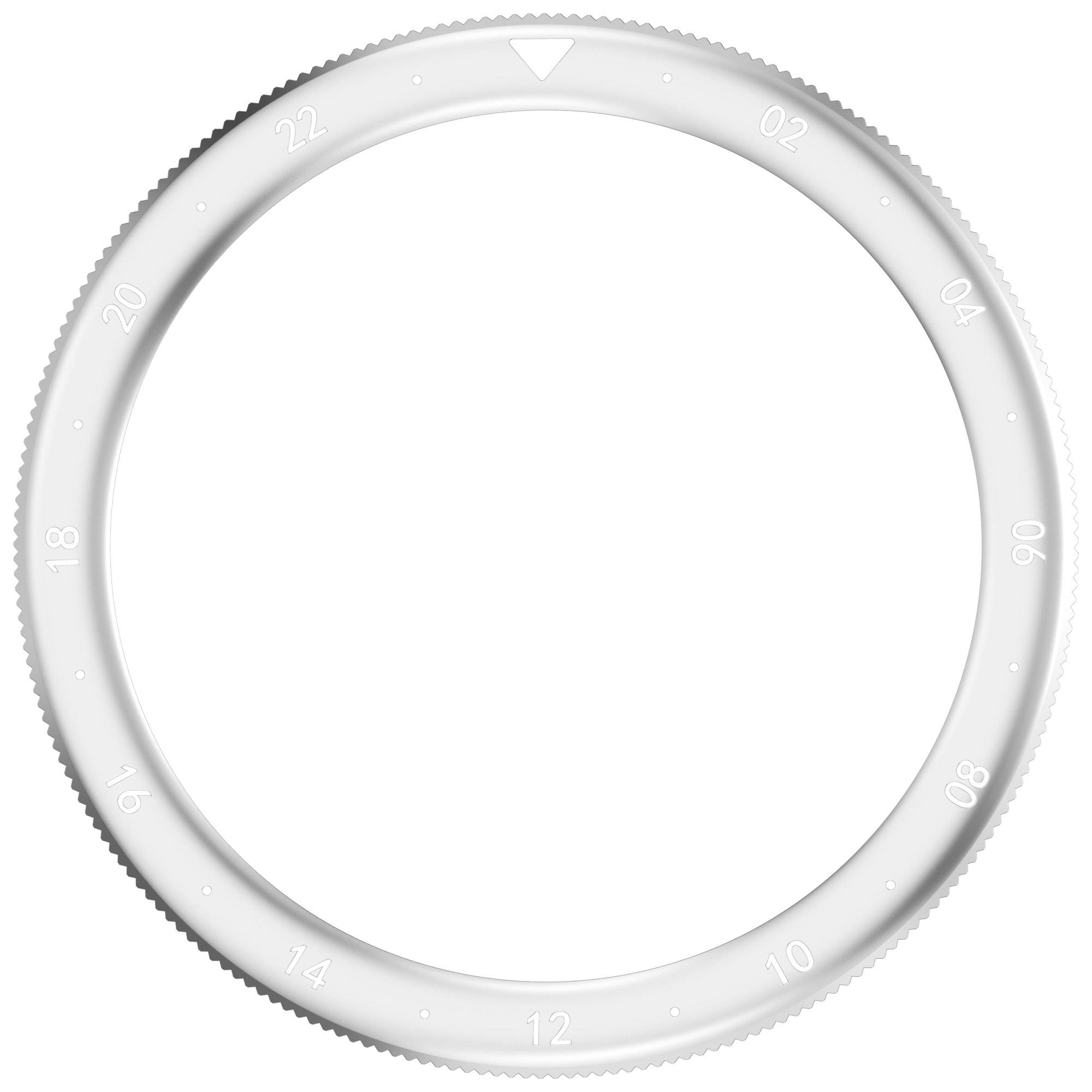 Edelstahl-Uhrenlünette für Xiaomi Watch S4/S3 Duale Zeitzone silber-weiß