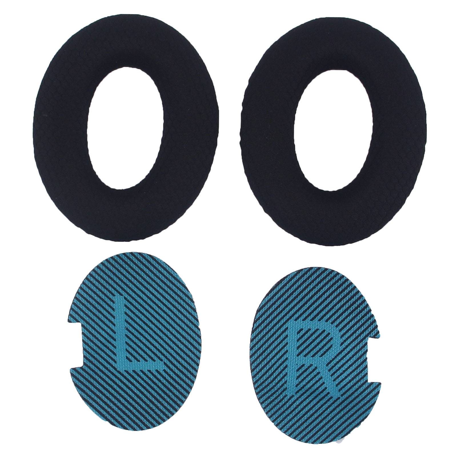 Ersatz-Ohrpolster für Bose QC35, QC25, QC15 Kopfhörer Black+Blue