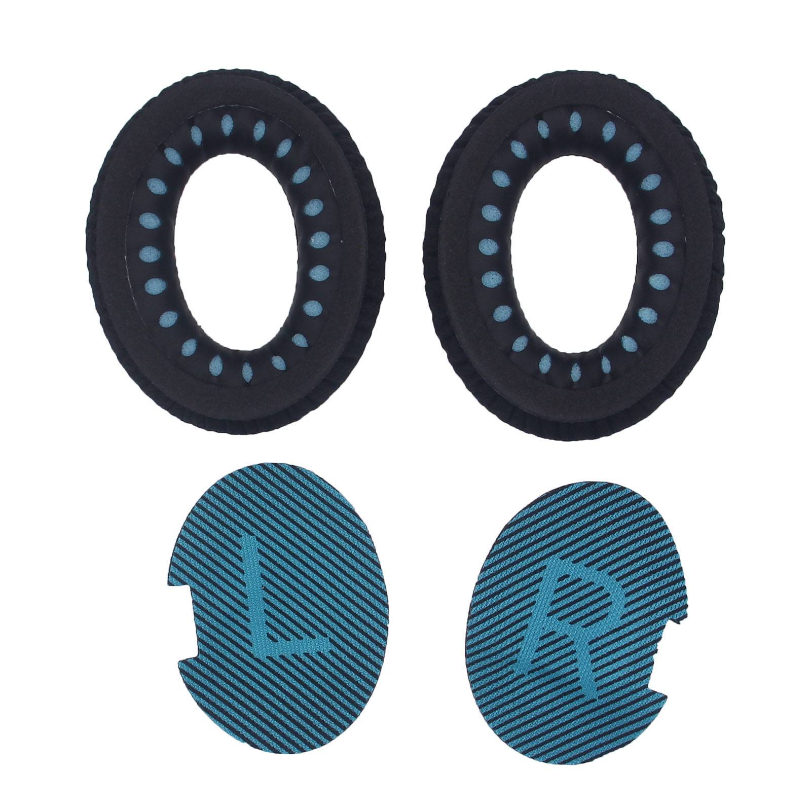 Ersatz-Ohrpolster für Bose QC35, QC25, QC15 Kopfhörer Black+Blue
