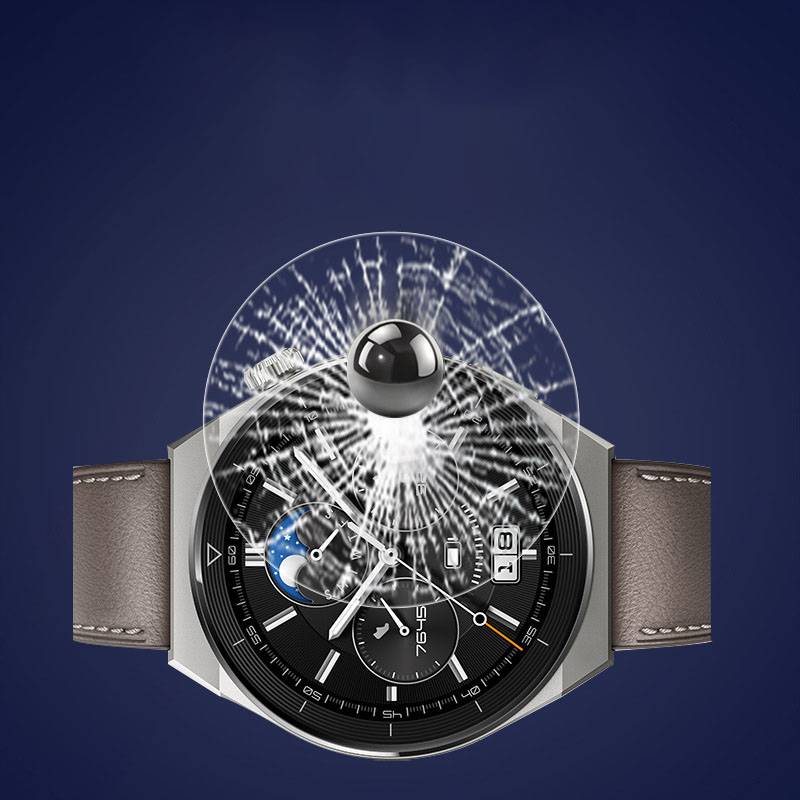 Displayschutz aus gehärtetem Glas für Smartwatch, 2er-Pack Huawei Uhr GT3 Pro 46mm