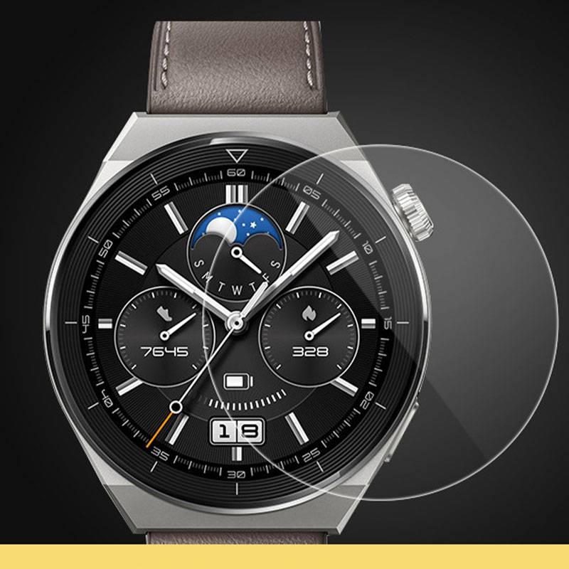 Displayschutz aus gehärtetem Glas für Smartwatch, 2er-Pack Huawei Uhr GT3 Pro 46mm