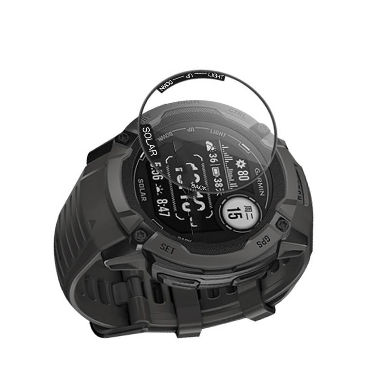 3D Gebogene Displayschutzfolie für Garmin Instinct 2X - 2er Pack