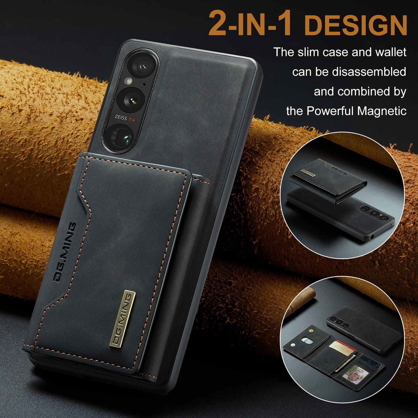 M2 Magnetische Brieftaschenhülle für Sony Sony Xperia 10 V 2023