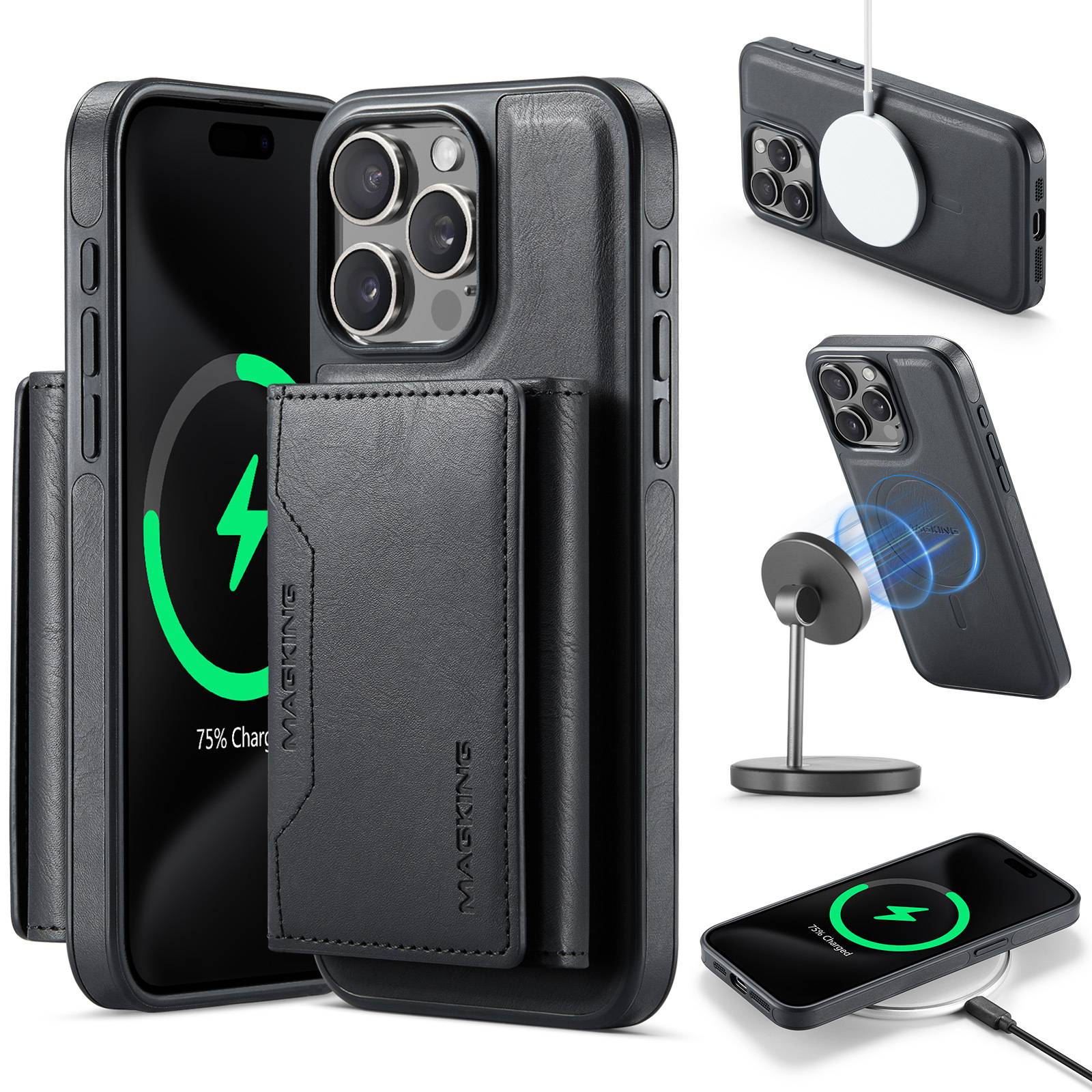 Magnetische Kartenhalterhülle für Samsung Samsung Galaxy S23 Ultra