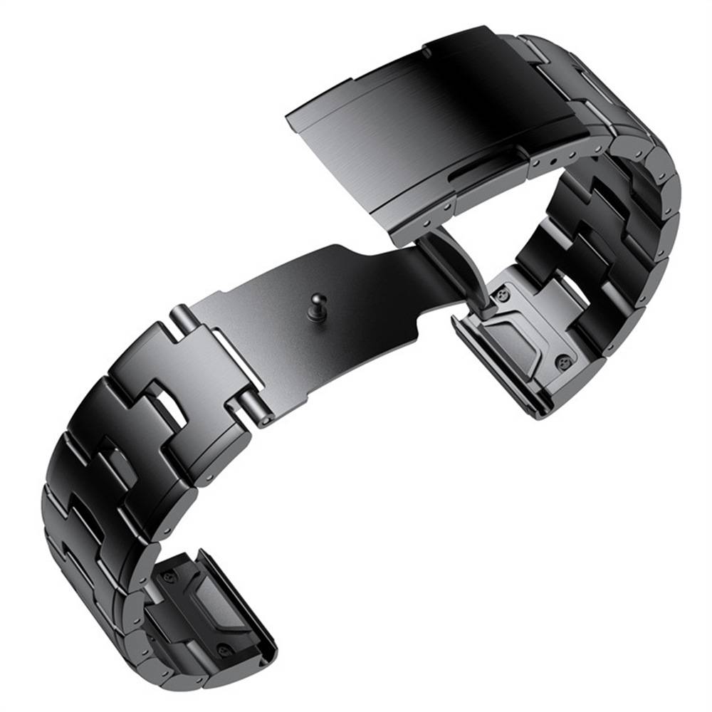 Titan Uhrenarmband für Garmin Fenix 7X/6X/5X - Schnellverschluss, 26mm, Schwarz