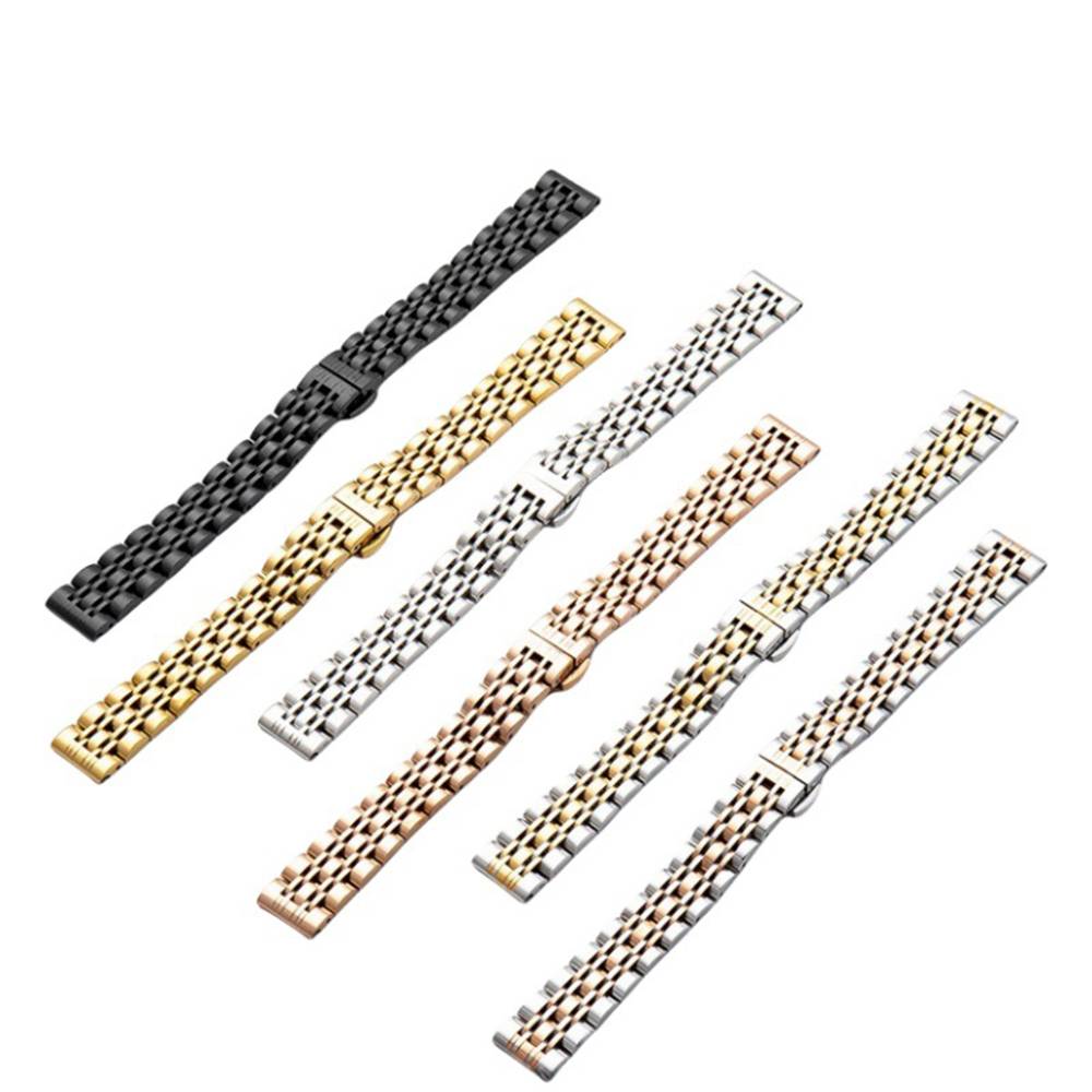 Edelstahl-Uhrenarmband für Garmin Lily 2 - 14 mm Schmetterlingsschließe Gold