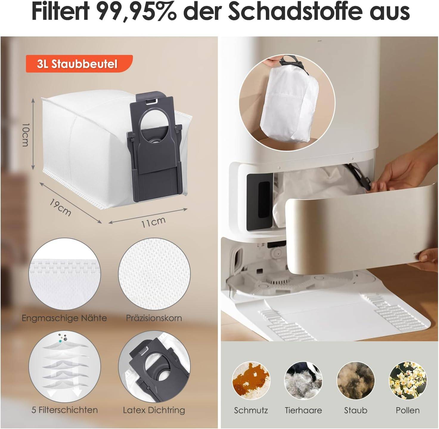 Zubehörset für Dreame X40 Ultra Roboterstaubsauger