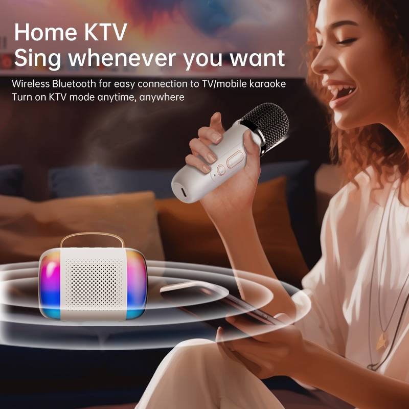 Y5-Doppelmikrofon-Karaoke-Maschine mit Bluetooth-Lautsprecher