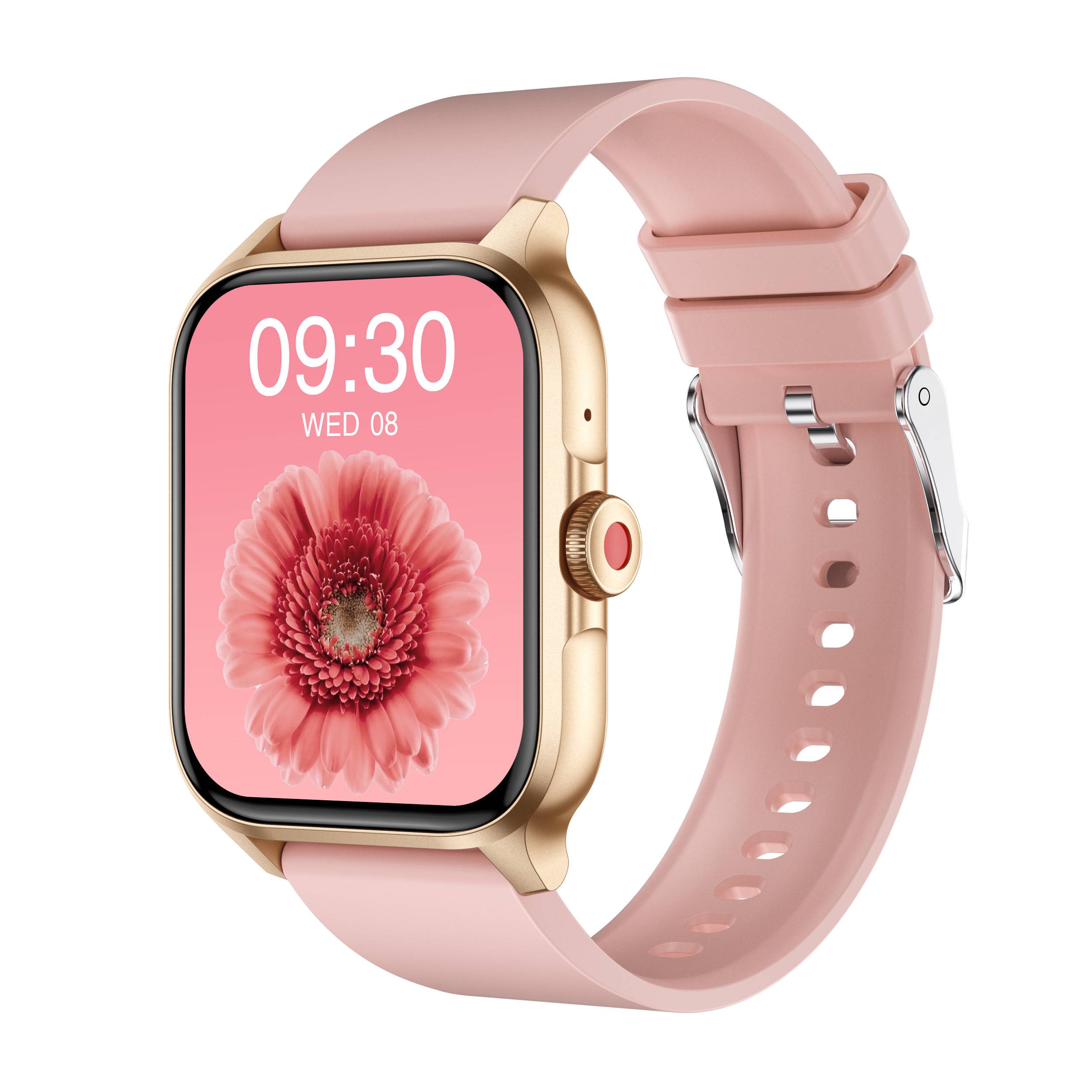 Smartwatch mit Herzfrequenz, Blutdruck, Blutsauerstoff, Schrittzähler Champagne