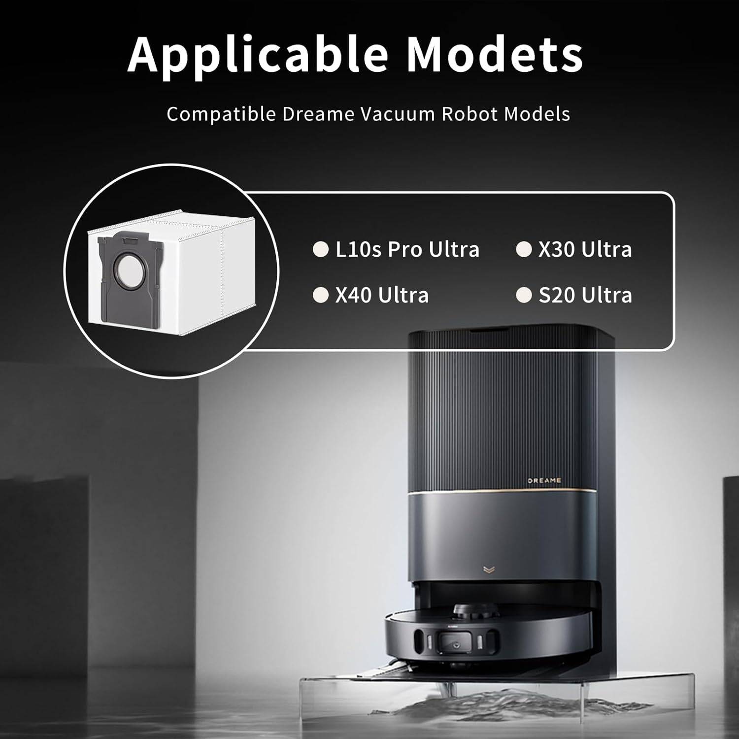 Ersatzstaubbeutel für Dreame X40 Ultra, 8er-Pack