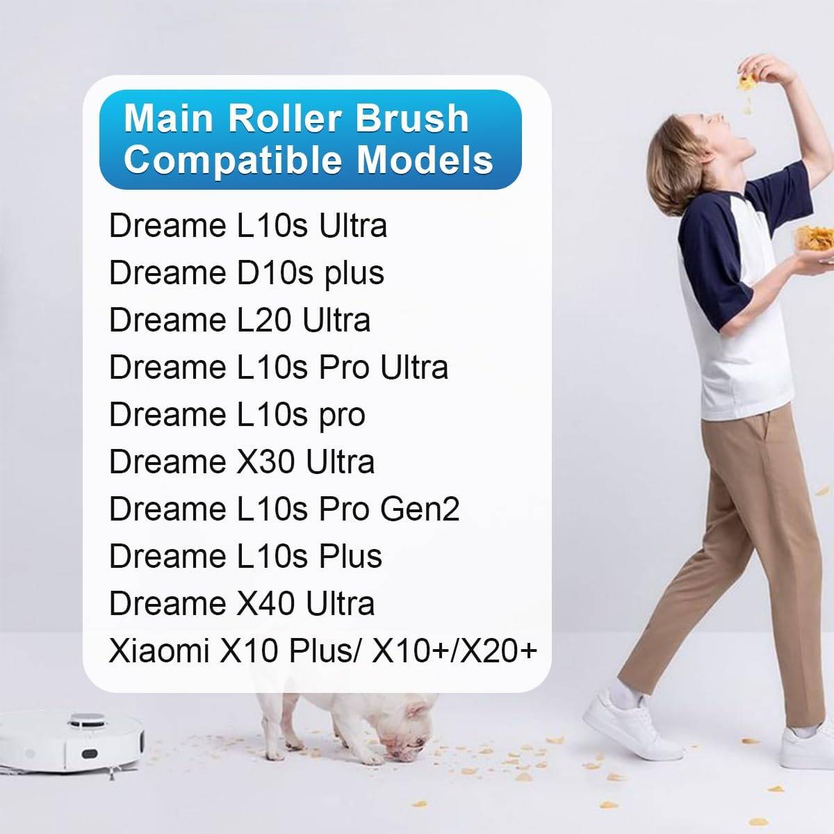 Ersatz-Hauptbürste für Dreame X40 Ultra, 2er-Pack