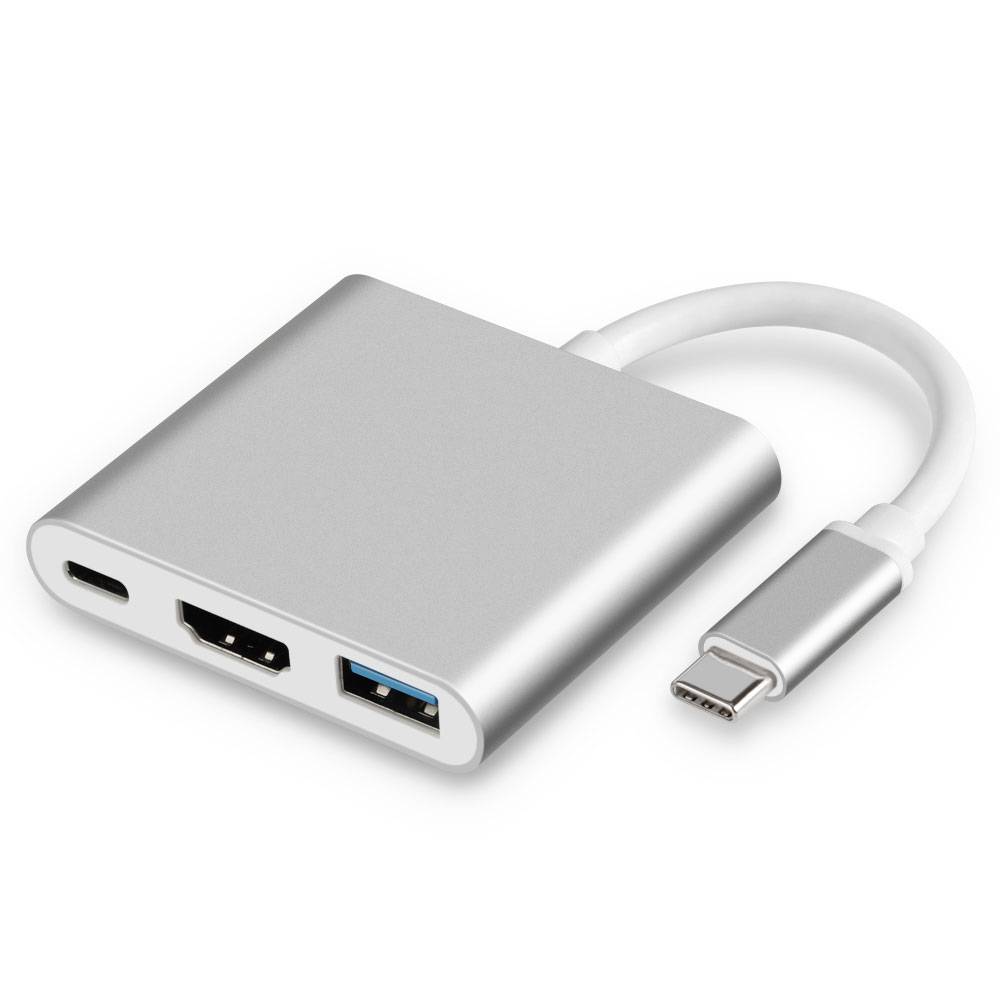3-in-1 USB-C-Hub mit HDMI, USB 3.0 und PD-Ladung