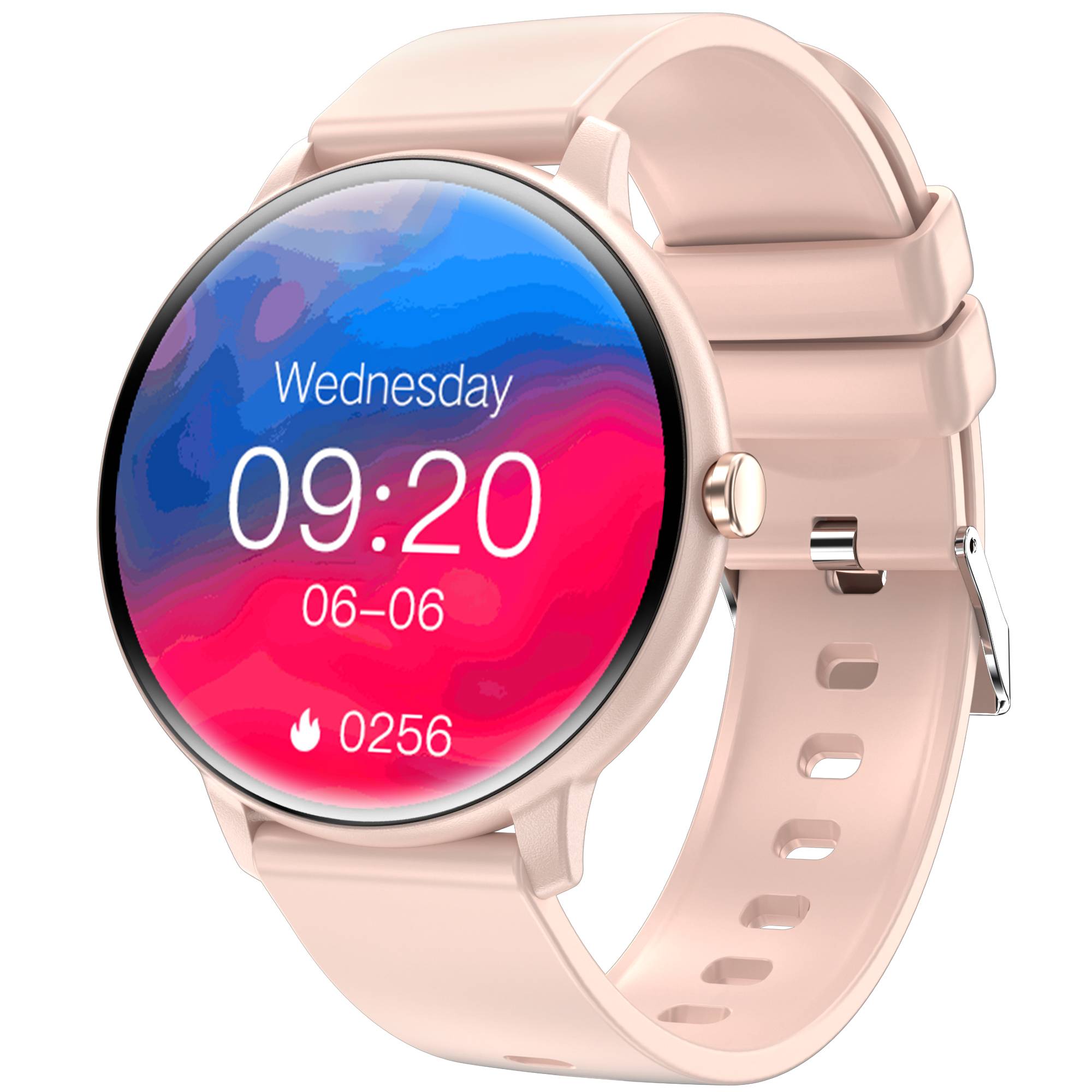 Smartwatch mit Bluetooth-Telefonie, SpO2- und Herzfrequenzmessung, 1.39 inch Rund-TFT, 210mAh Akku, Magnetisches Laden - JYouPro App kompatibel mit