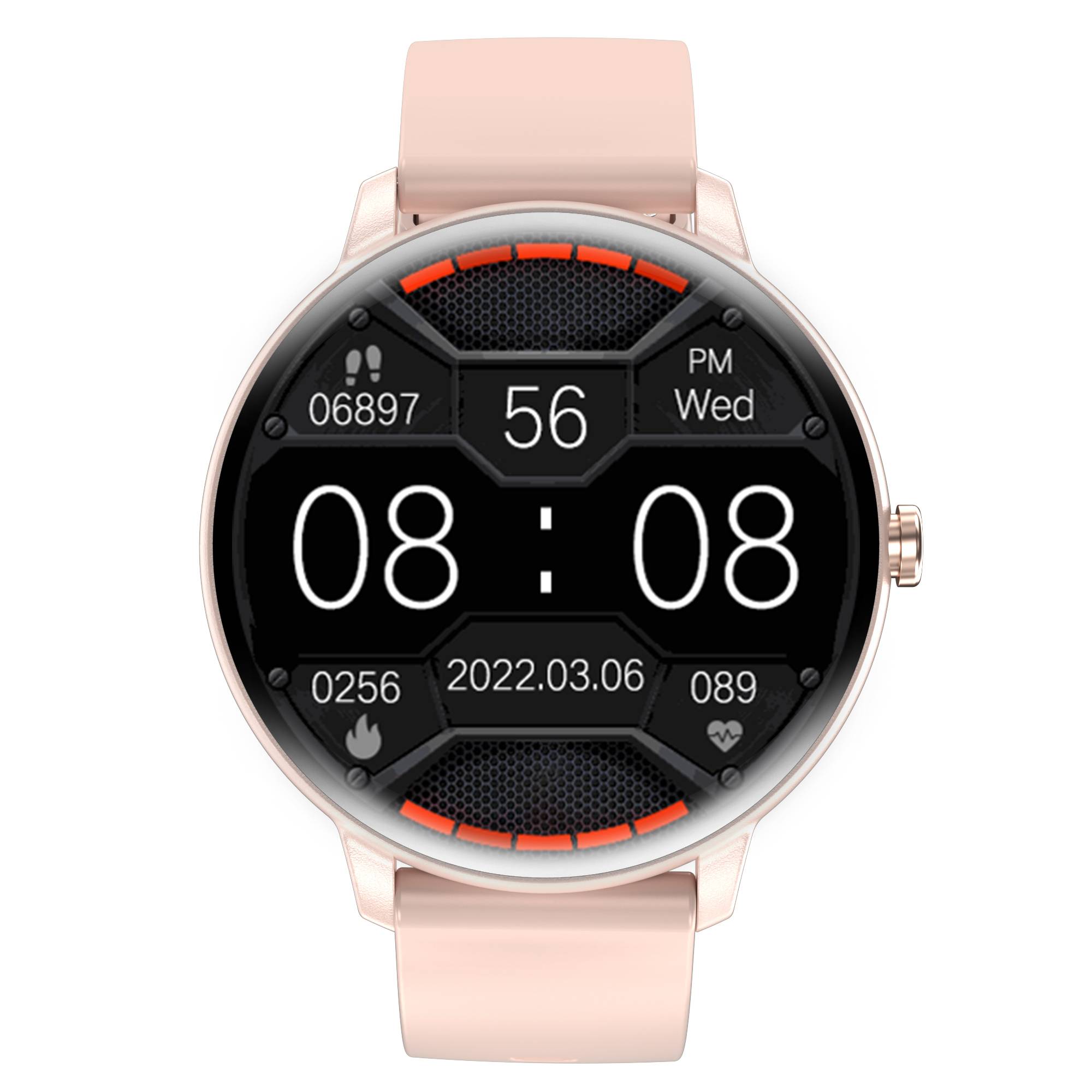 Smartwatch mit Bluetooth-Telefonie, SpO2- und Herzfrequenzmessung, 1.39 inch Rund-TFT, 210mAh Akku, Magnetisches Laden - JYouPro App kompatibel mit