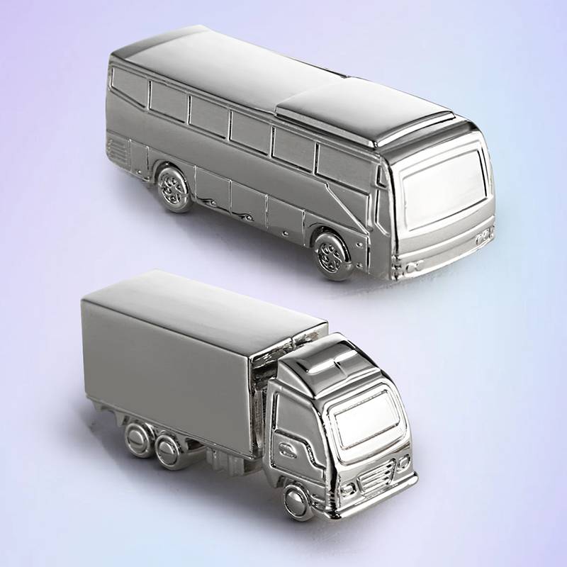 Silberner LKW Schlüsselanhänger - Einzigartiges Schlüsselanhänger Geschenk für Männer