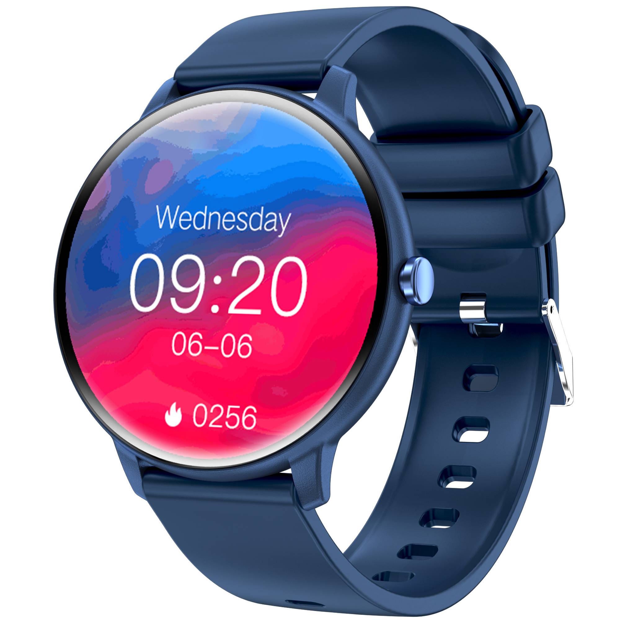 Smartwatch mit EKG, Herzfrequenzmesser, Blutdruckmessgerät, Schlaftracker und Schrittzähler Blue