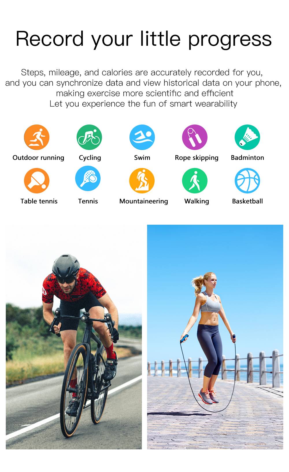 Smartwatch mit EKG, Herzfrequenzmesser, Blutdruckmessgerät, Schlaftracker und Schrittzähler Blue