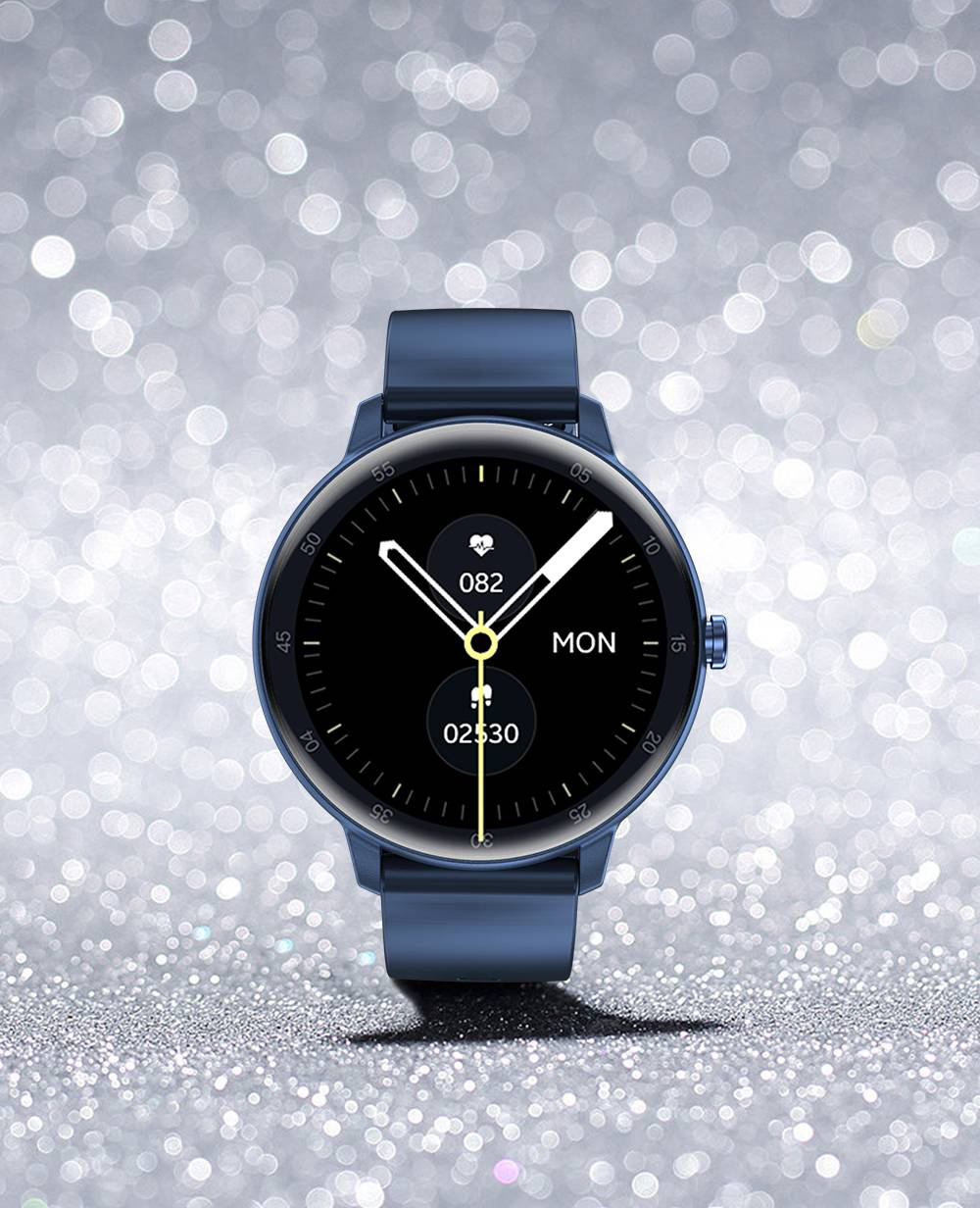 Smartwatch mit EKG, Herzfrequenzmesser, Blutdruckmessgerät, Schlaftracker und Schrittzähler Blue