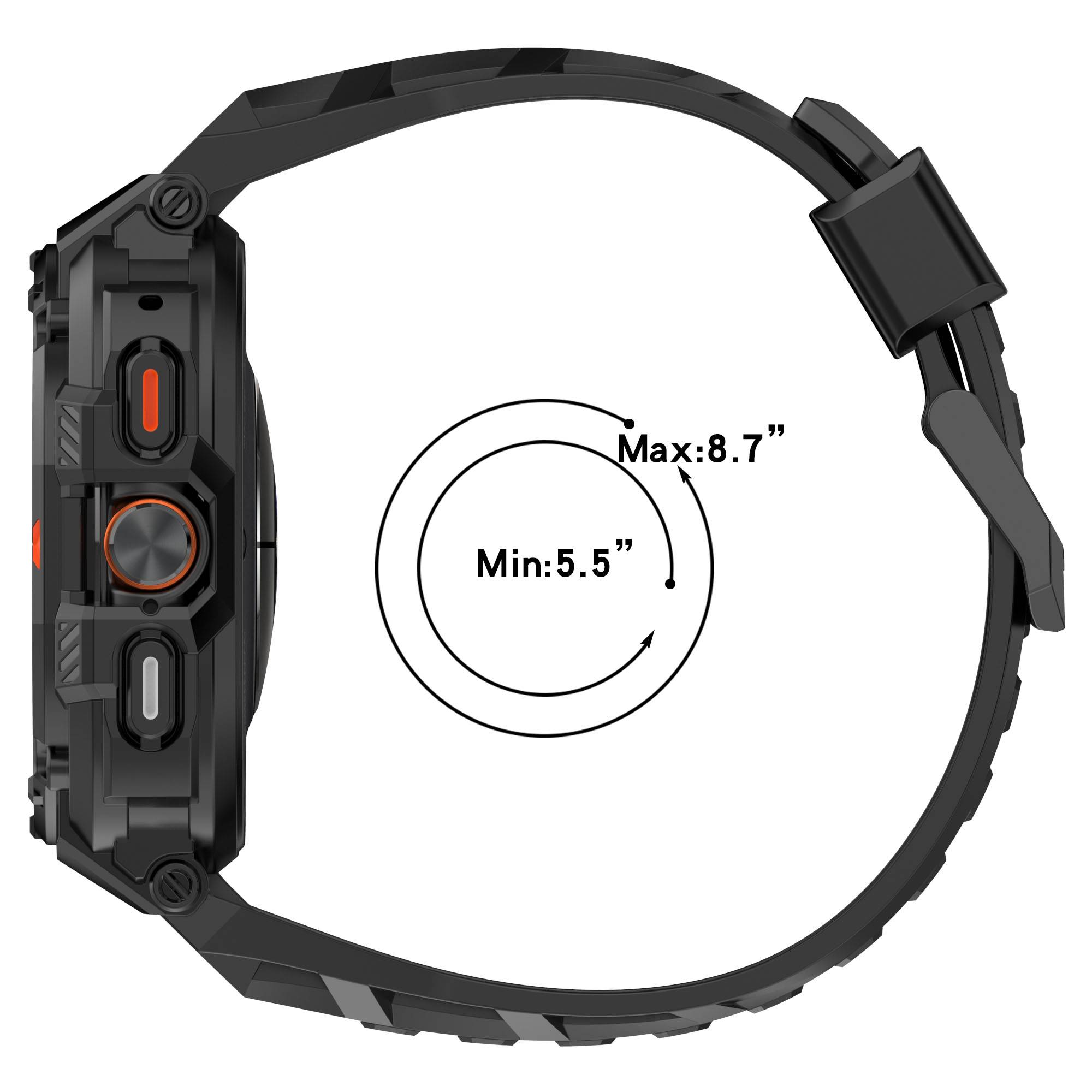 Samsung Watch Ultra 47MM integriertes Armband Black