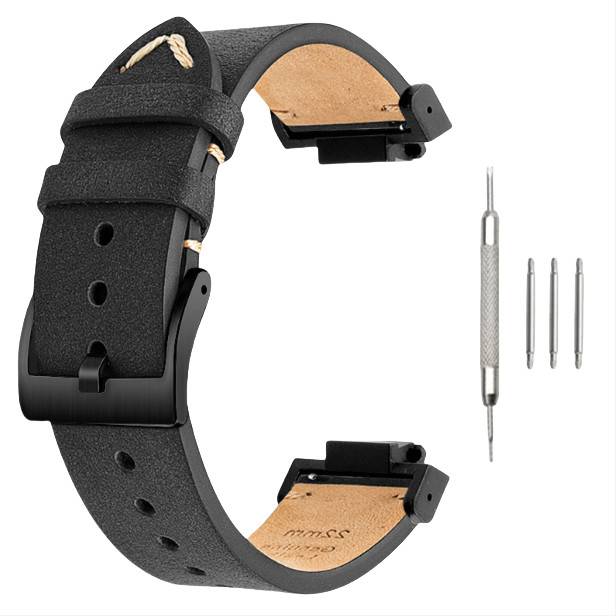 Echtleder-Uhrenarmband für Casio G-SHOCK DW-5600/GWB5600/GA-2100 Black + Black
