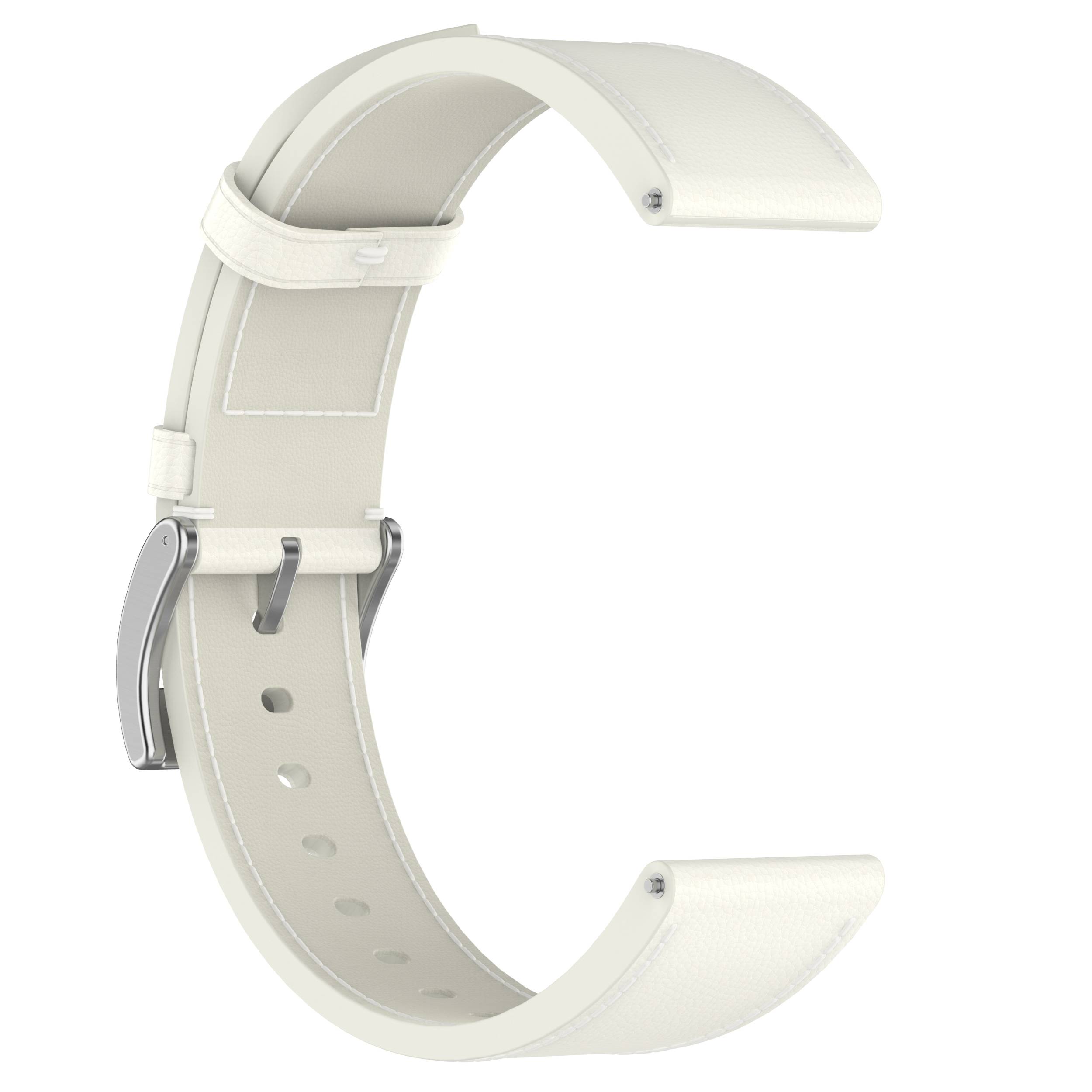 Echtes Lederarmband für Samsung Watch 4 5 6 7 White