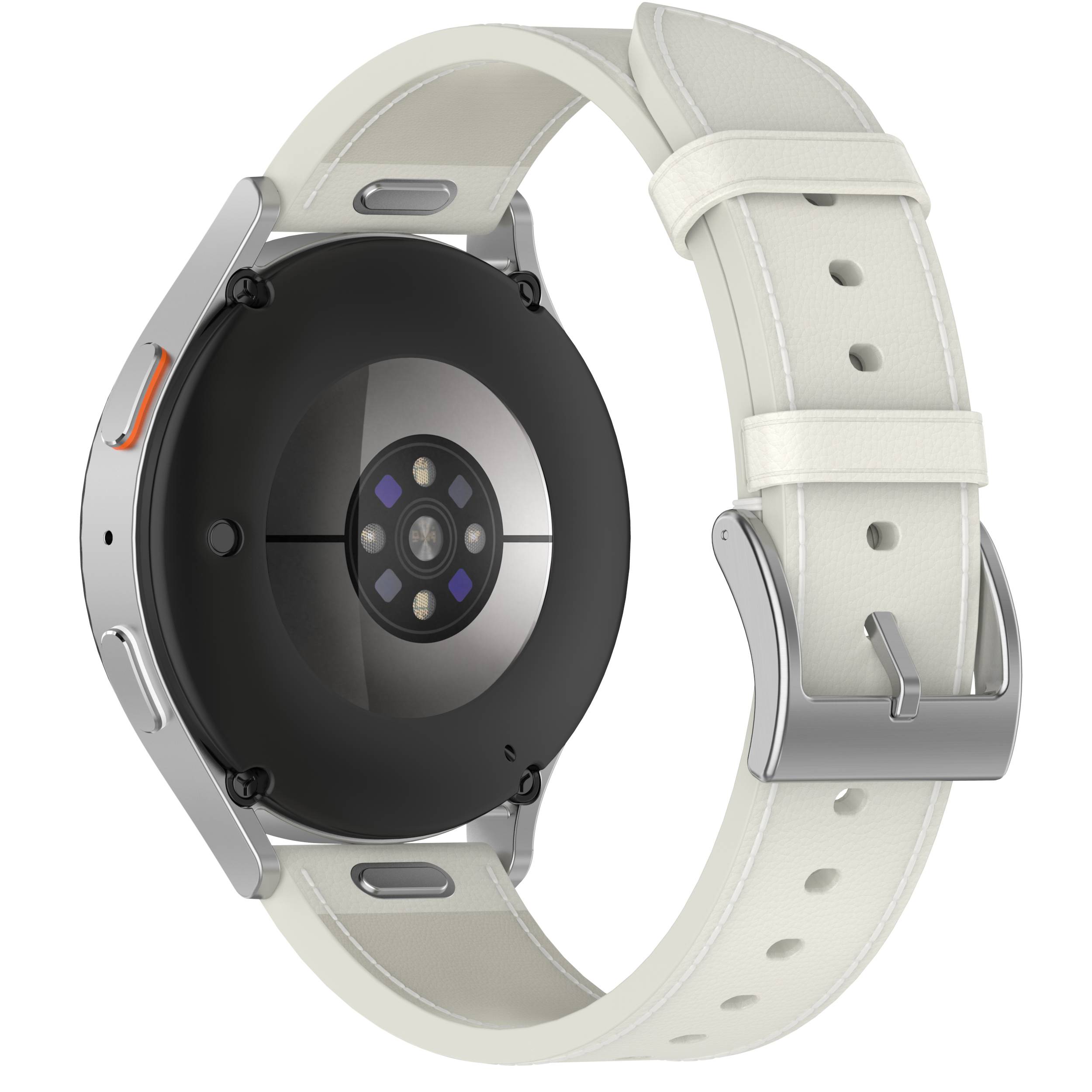Echtes Lederarmband für Samsung Watch 4 5 6 7 White