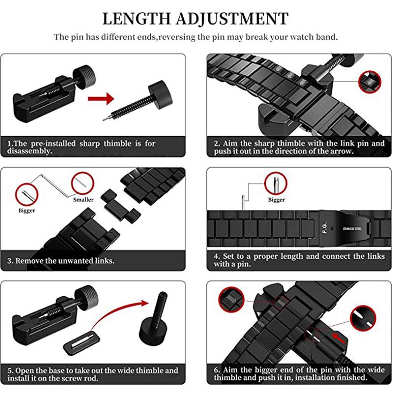 Titanarmband für Samsung Galaxy Watch 6/5/4 Black