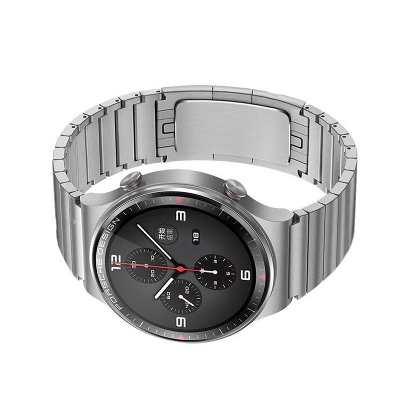 Silbernes Edelstahl-Uhrenarmband für Huawei GT3 GT2 Pro 46mm