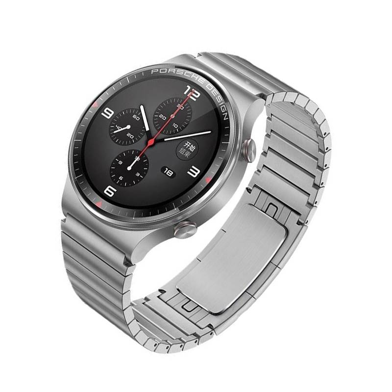 Silbernes Edelstahl-Uhrenarmband für Huawei GT3 GT2 Pro 46mm