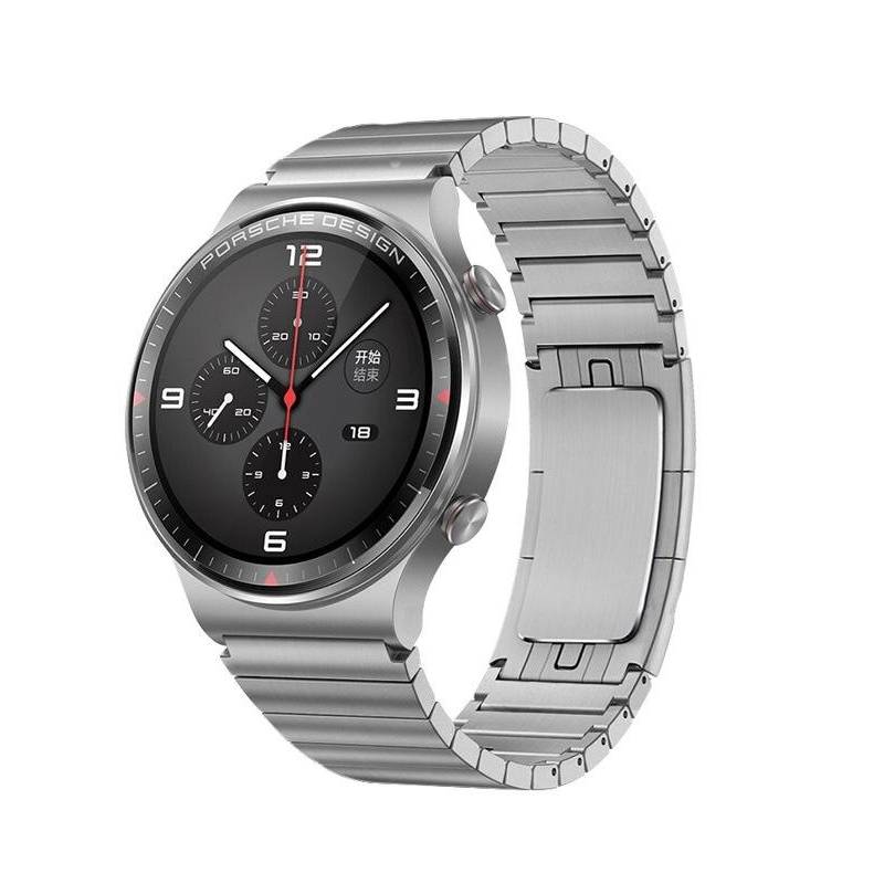 Silbernes Edelstahl-Uhrenarmband für Huawei GT3 GT2 Pro 46mm