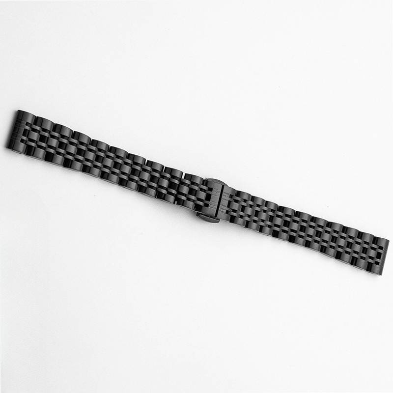 Edelstahl-Uhrenarmband für Garmin Lily 2 - 14 mm Schmetterlingsschließe Black