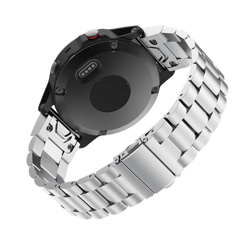 Silbernes Schnellverschluss-Uhrenarmband für Garmin Fenix 6X - 26 mm